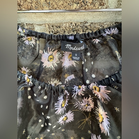 Madewell Floral Organza Dress Overlay - Picture 2 of 4